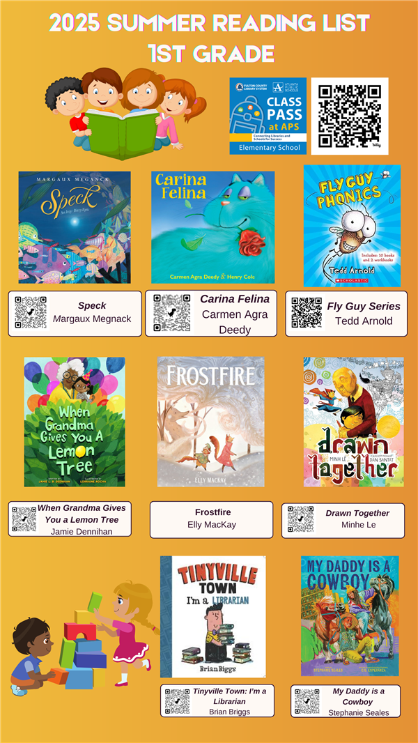 Summer Reading List 1st Grade